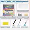 128 Color Watercolor Paint Set, 72 Regular, 44 Metal, 6 Macaron & 6 Fluorescent Colors, 1 Drawing Pen, 1 Water Brush Pen & Accessories with Portable Carrying Case for Beginners Professionals (128)